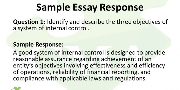 Sample Essay Response Question