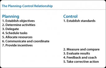 Management planning and control process