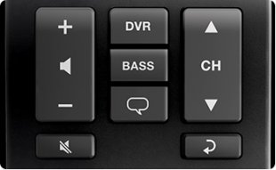 Control the system's bass using the included universal remote