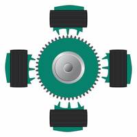 The mechanical structure of a hybrid stepping motor is shown. Courtesy: Servotronix
